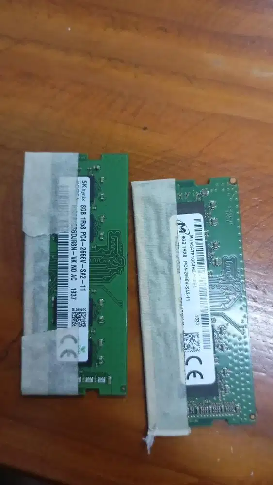 2pcs RAM LAPTOP DDR4 8GB 2666V
