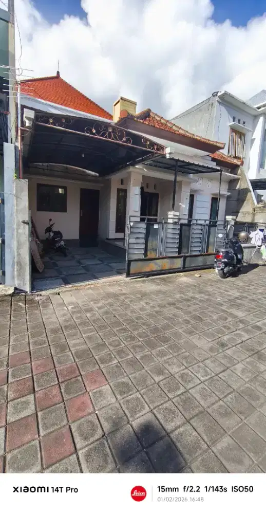 Rumah Minimalis Tukad Petanu Dekat Renon Jalan 6 meter Paving