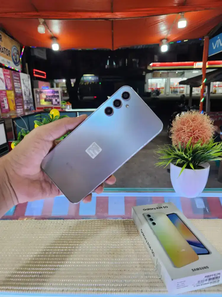 Samsung A34 5G Ram (8+8) 16Gb/ 256Gb Fullset Mulus Ori 100% Bergaransi