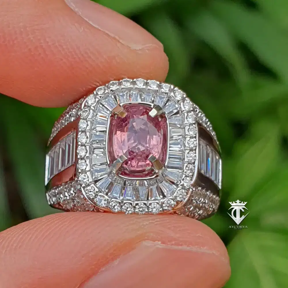 Batu Permata Natural HQ Peach Umbalite Garnet 1.15 Ct NTE GRI Memo