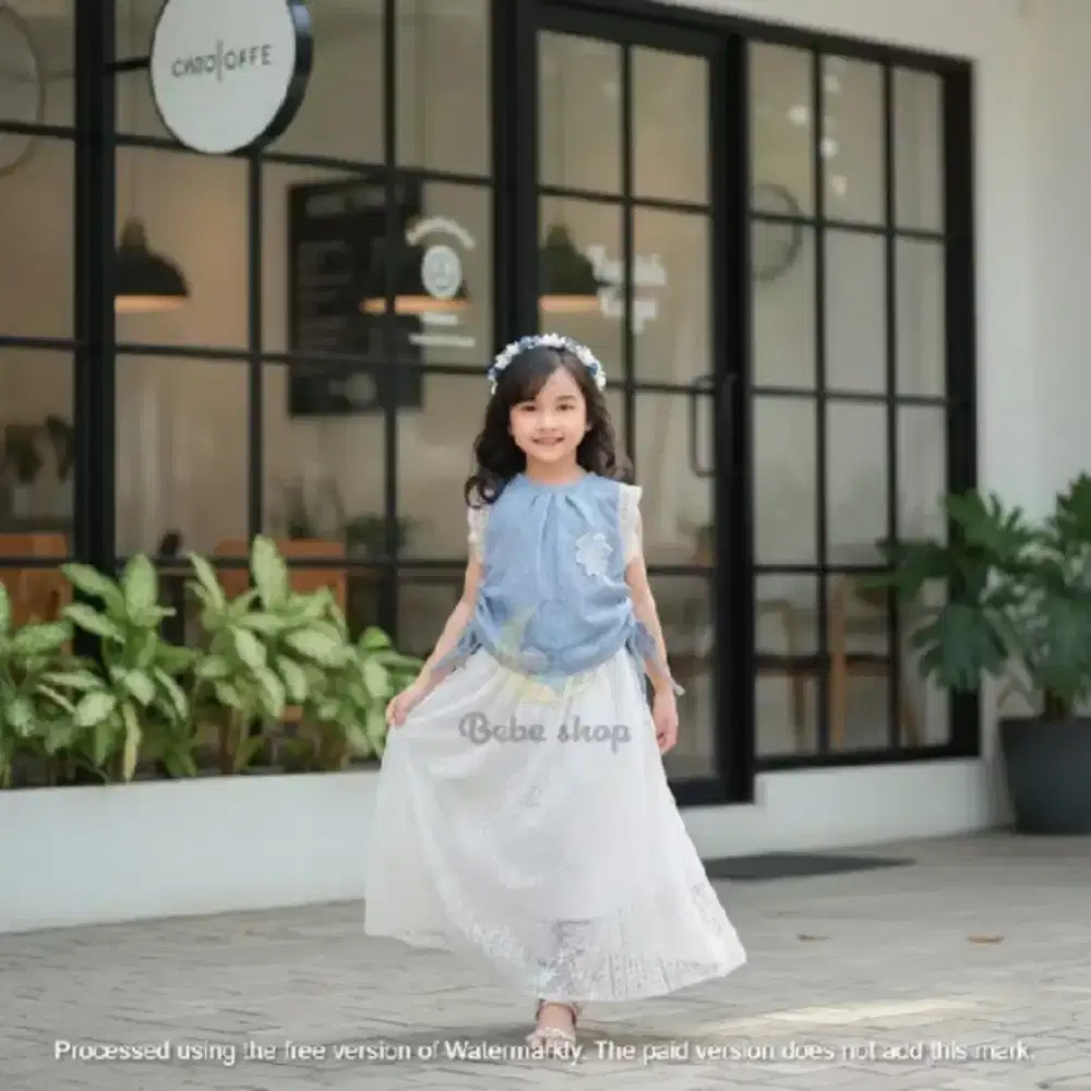 Cod bayar ditempat setelan baju anak lengan katung