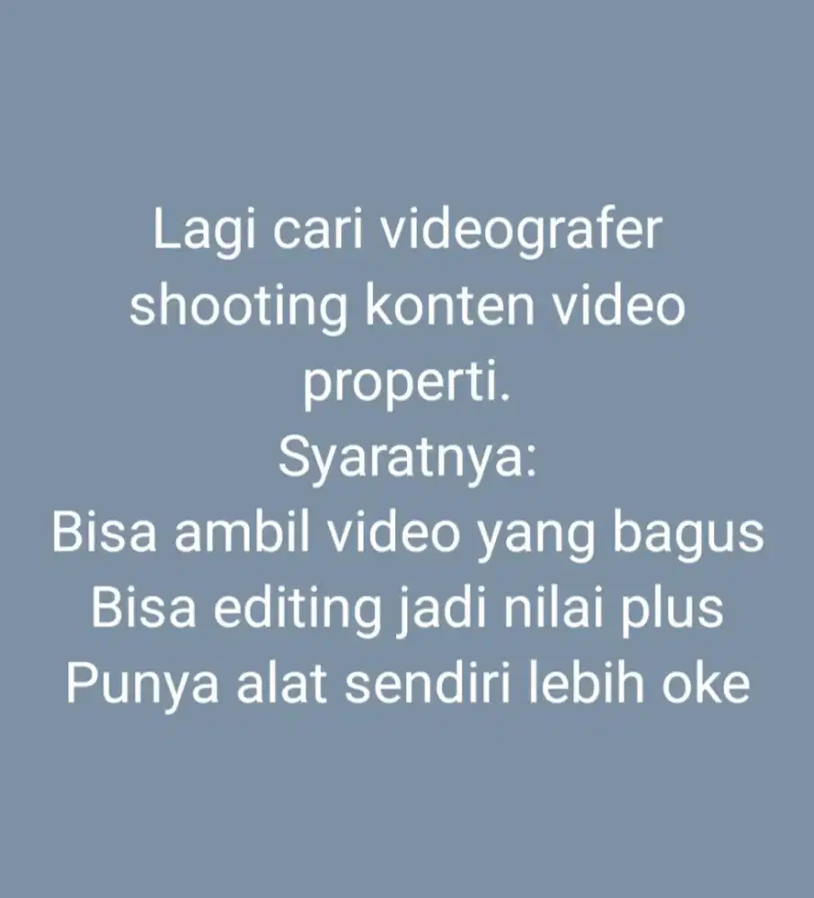 Cari freelance vidiografer