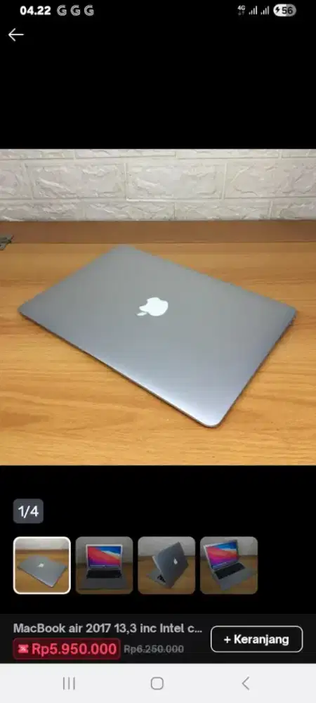 JUAL CEPAT MACBOOK AIR 13inch 2017 8/256GB Like New
