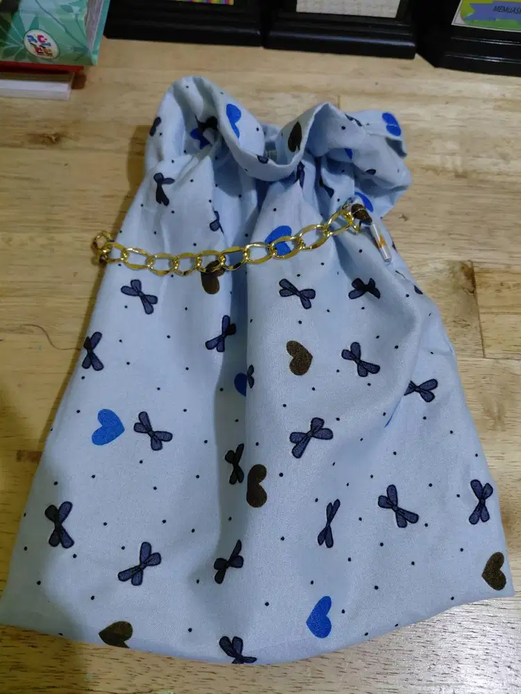 Mukena blue barang baru