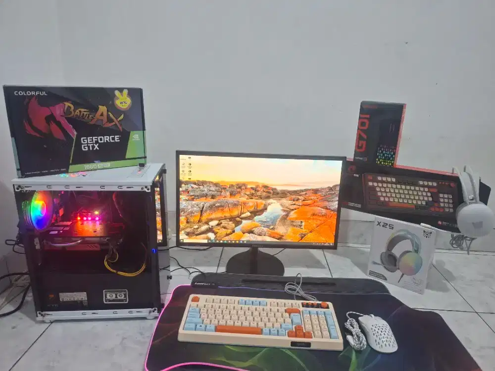 Pc Gaming Pc Fullset Core i3 gen 10 GTX 1660 SUPER no rtx 3060 rx 6600