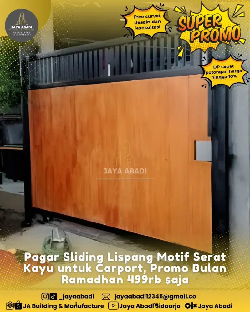 PAGAR ANTI RAYAP LISPANG SERAT KAYU MURAH MERIAH