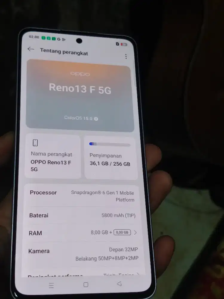 Oppo reno 13F 5G 8/256 Cas