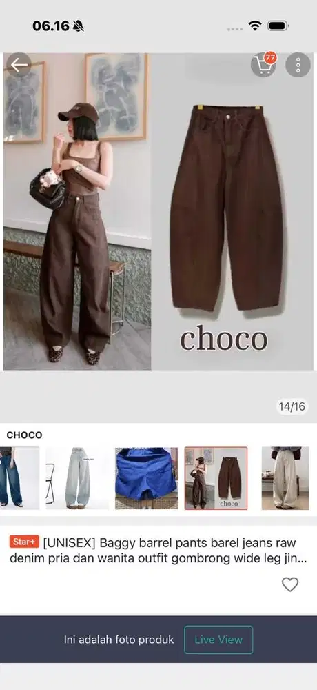 celana baggy barrel jeans