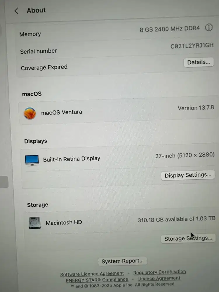 Imac 27 inch 2017 i5