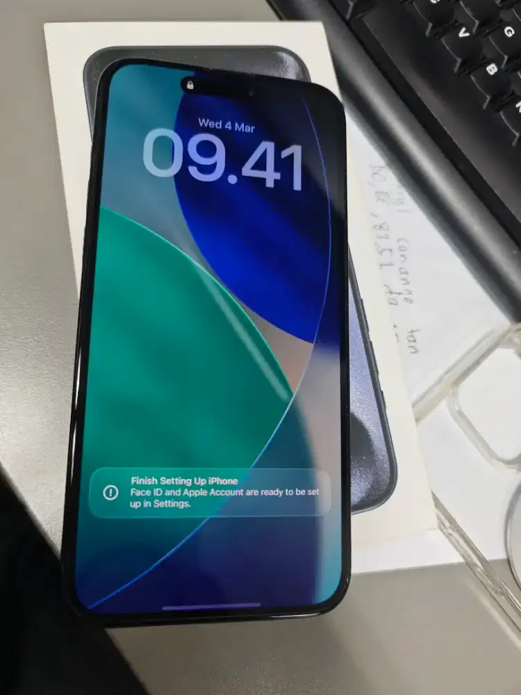 Jual iphone 15 Pro max 256 blue titanium