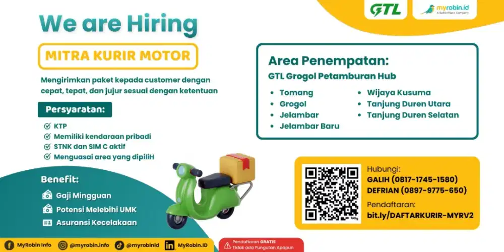 Segera di Butuhkan rider