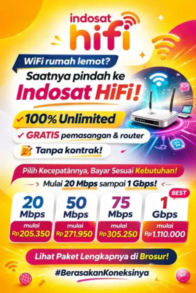 Melayani pasang baru wifi Hifi Indosat
