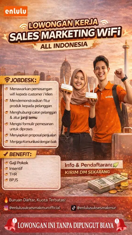 SALES MARKETING WIFI ALL INDONESIA