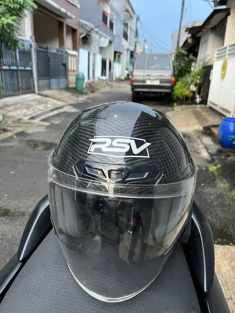 Jual Helm RSV Black Carbon New Windtail