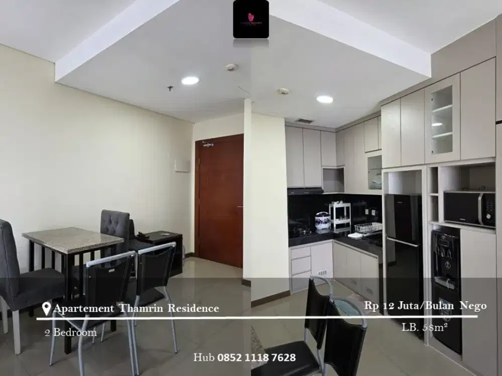 Disewakan Apartement Thamrin Residence 2BR Mid Floor FF