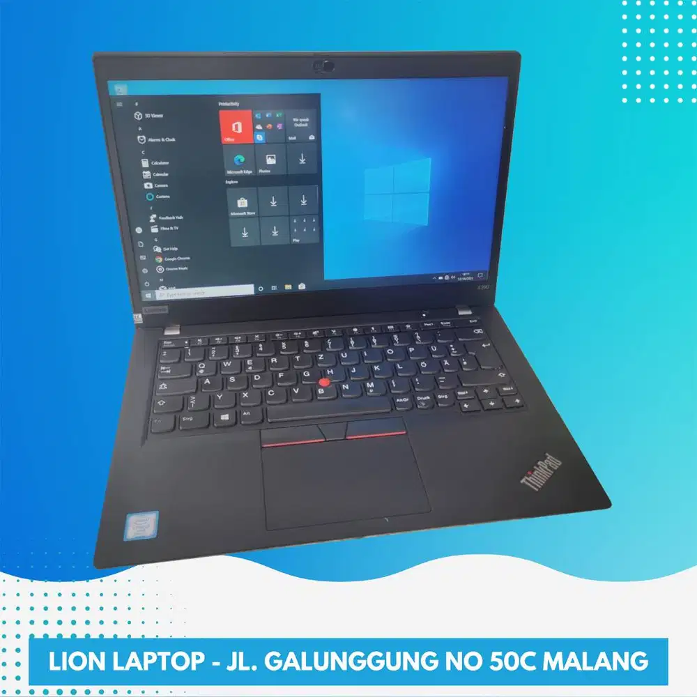 RAM 16GB SSD 256GB Core i5 Gen 8 Slim Lenovo Thinkpad X390 [06|03]