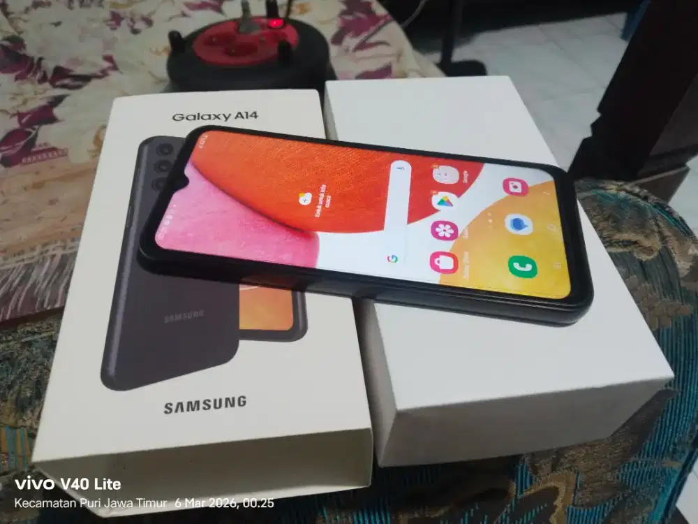 Samsung A14 ram 6/128gb hitam