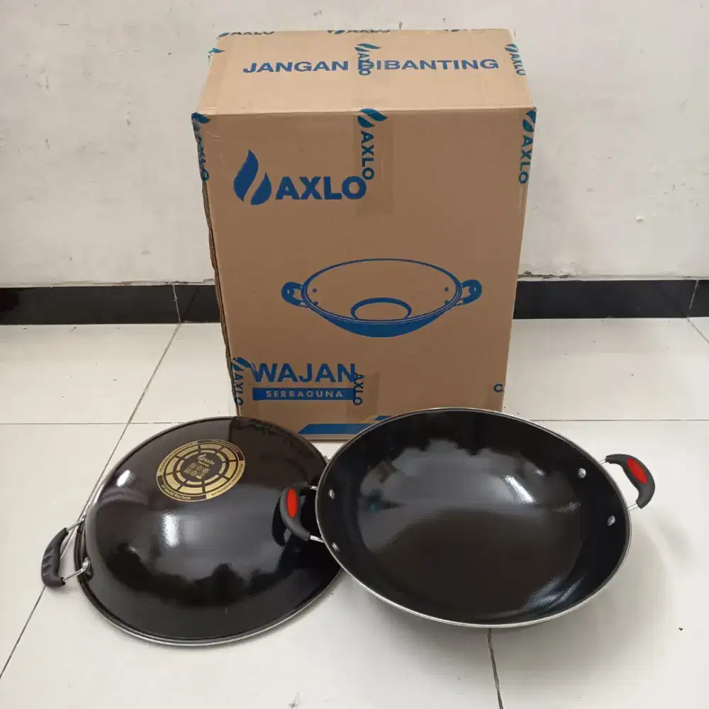 Wajan Kuping Enamel Hitam 34 Cm Anti Lengket