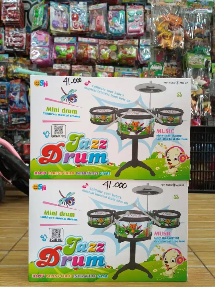 mainan anakk set jazz drumm