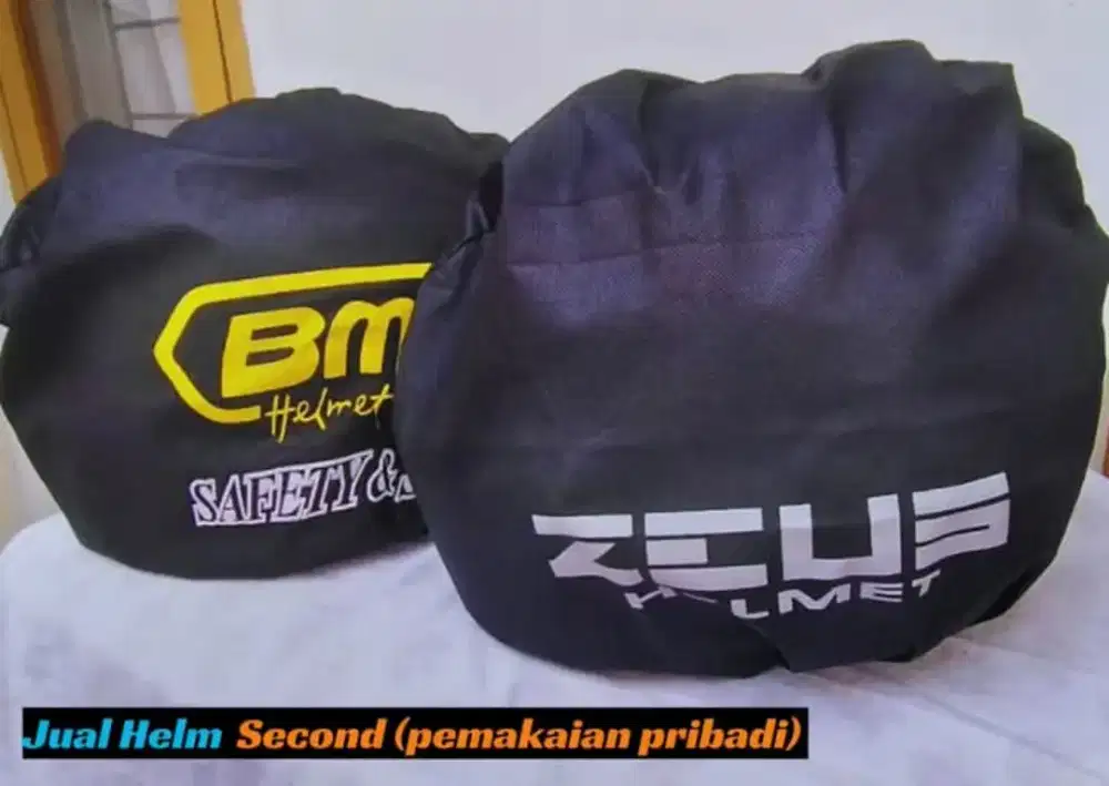 Jual 2 helm full face BMC & Zeus, pemakaian pribadi, jarang pakai