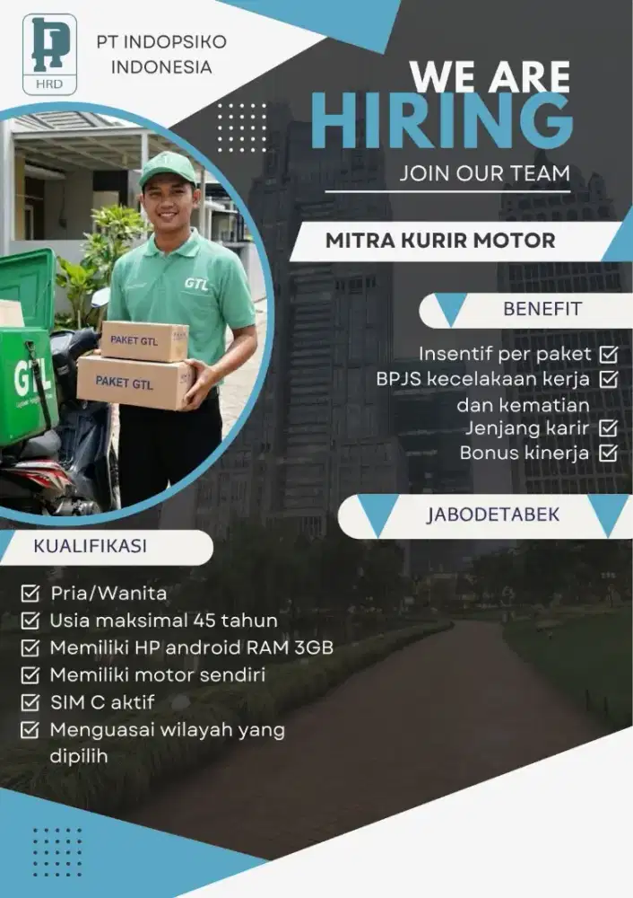 Lowongan Kerja kurir ekspedisi sesuai domisili