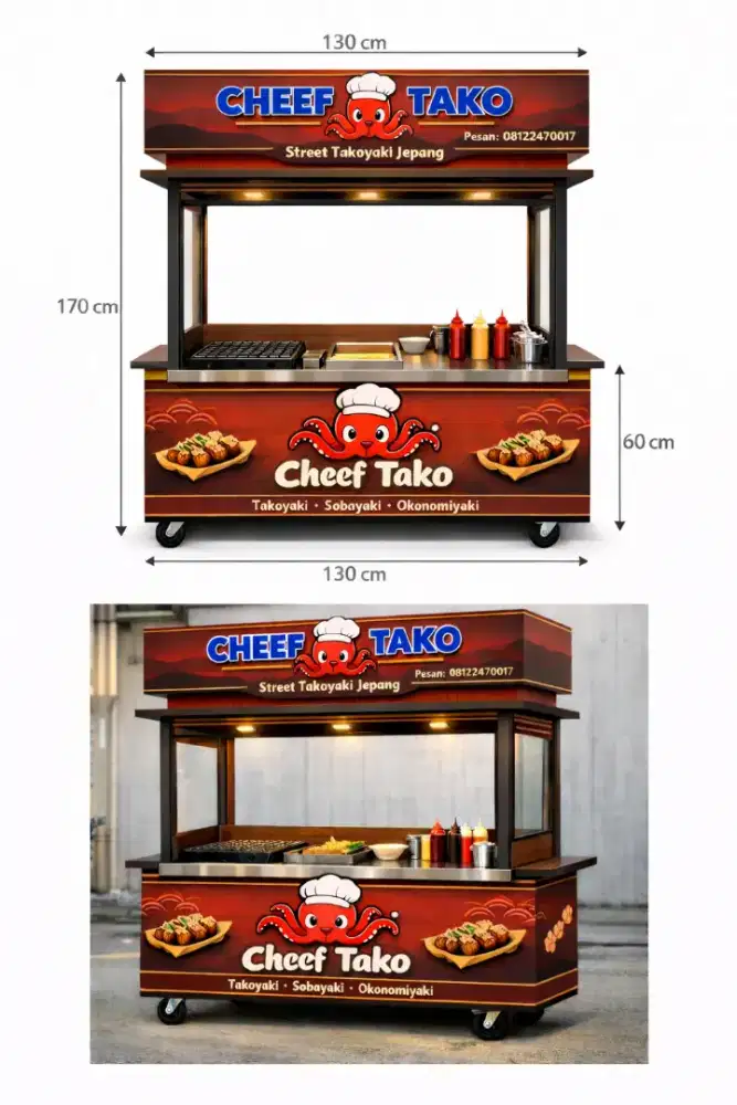 Penjaga Stand Jajanan Gerobak
