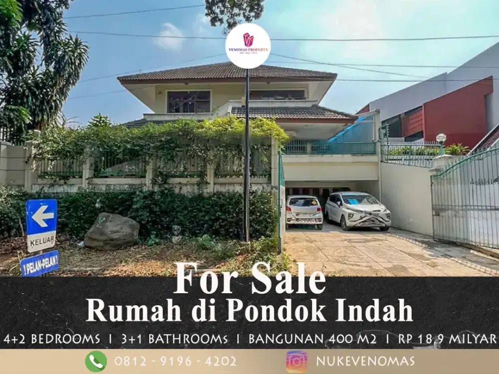 Rumah Dijual di Pondok Indah Bangunan Lama Terawat Baik