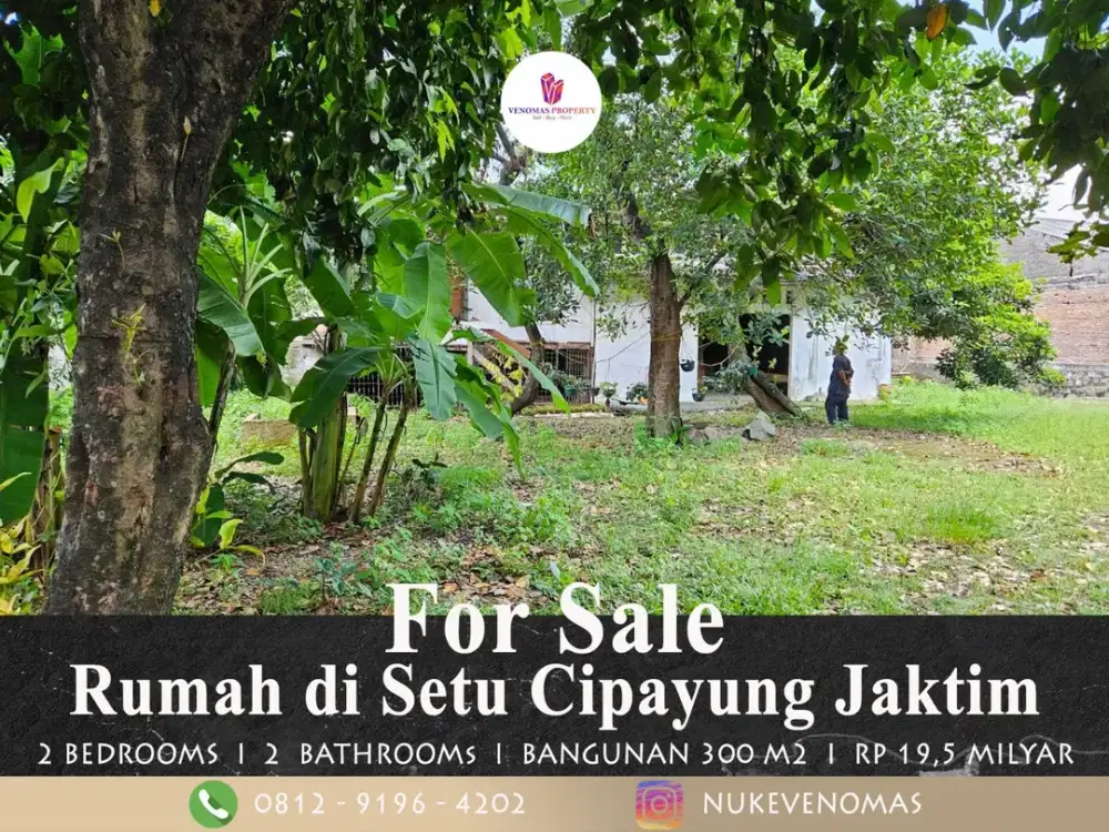 Rumah Dijual di Cipayung Jaktim Tanah Luas Strategis