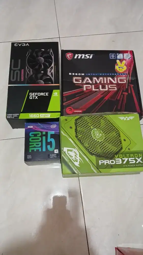 Jual Paket EVGA GTX 1660 Super, Intel i5-9400f, MSI B360M Gaming plus