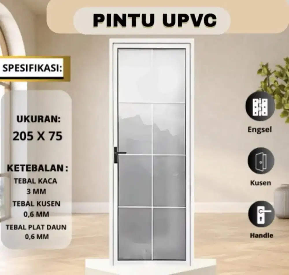 Pintu toilet upvc