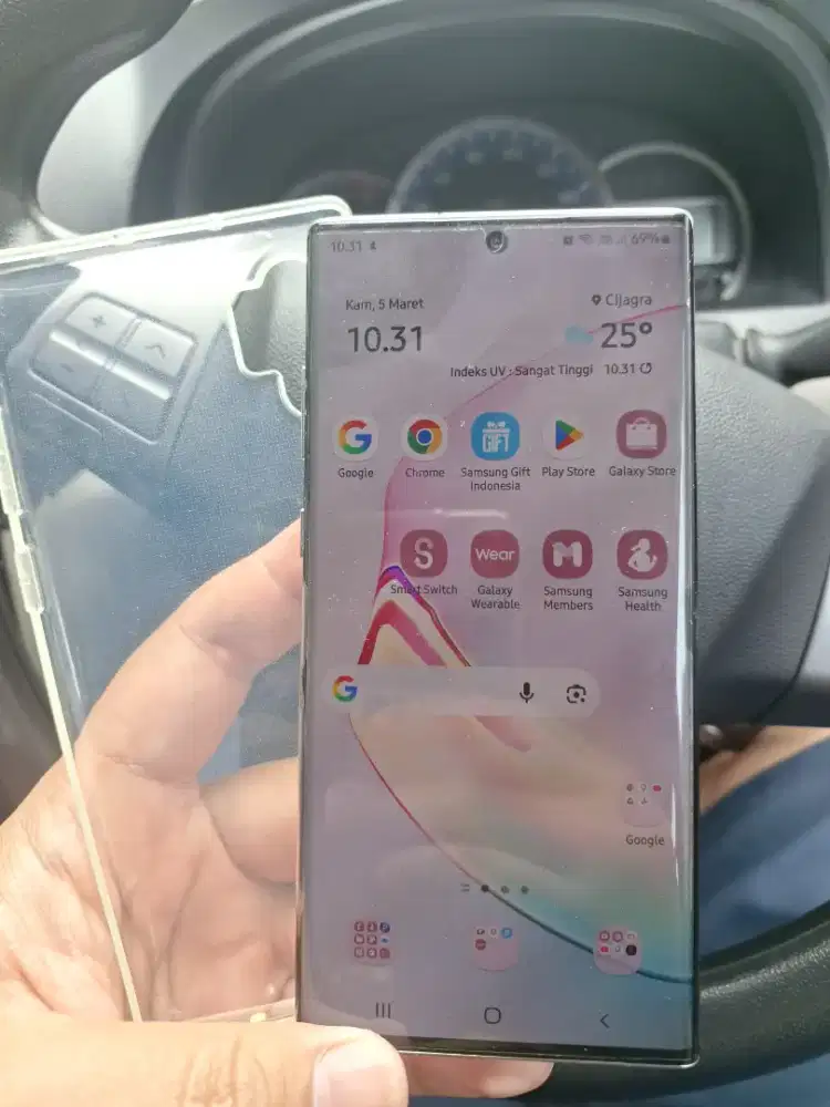 Samsung Note 10+ 5G Ram 12+8/256GB Putih Minus Dikit Layak Pake