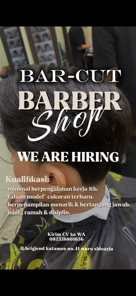 LOWONGAN KERJA BARBERSHOP