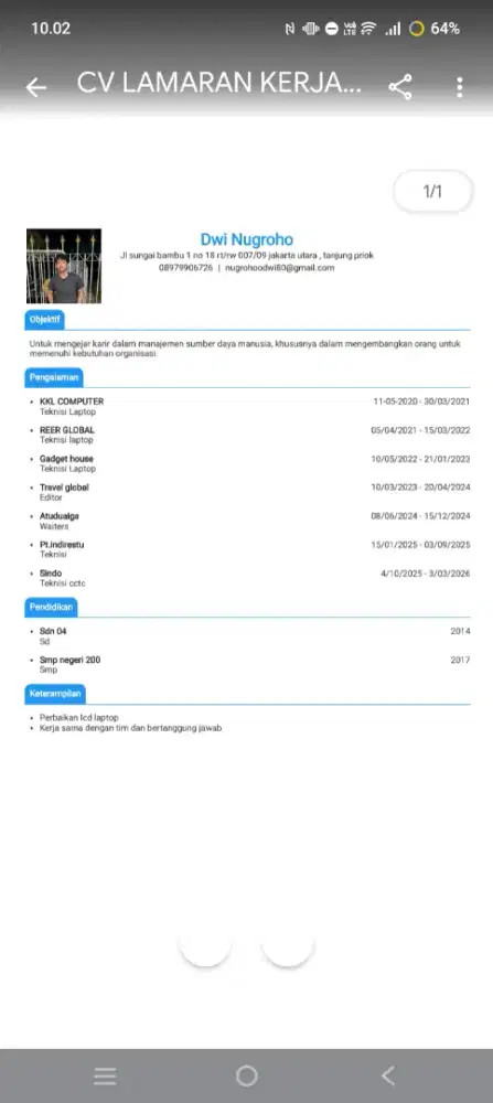 cari pekerjaan teknisi