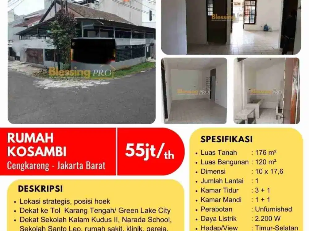 Disewakan rumah duri Kosambi