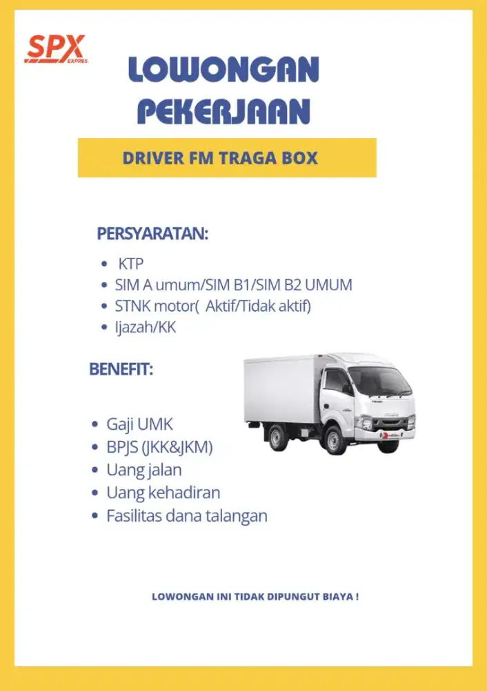 DIBUTUHKAN DRIVER SIM A UMUM