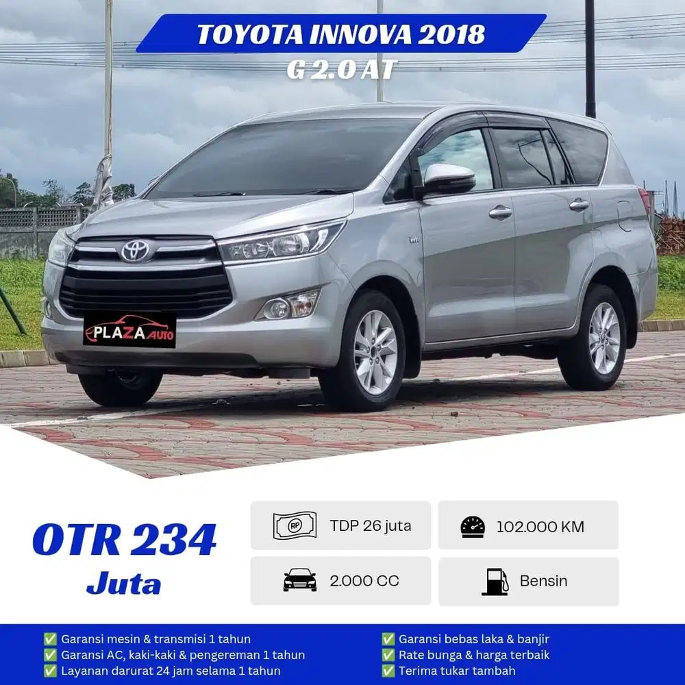 Toyota Innova 2018 G 2.0 Automatic Pajak Panjang