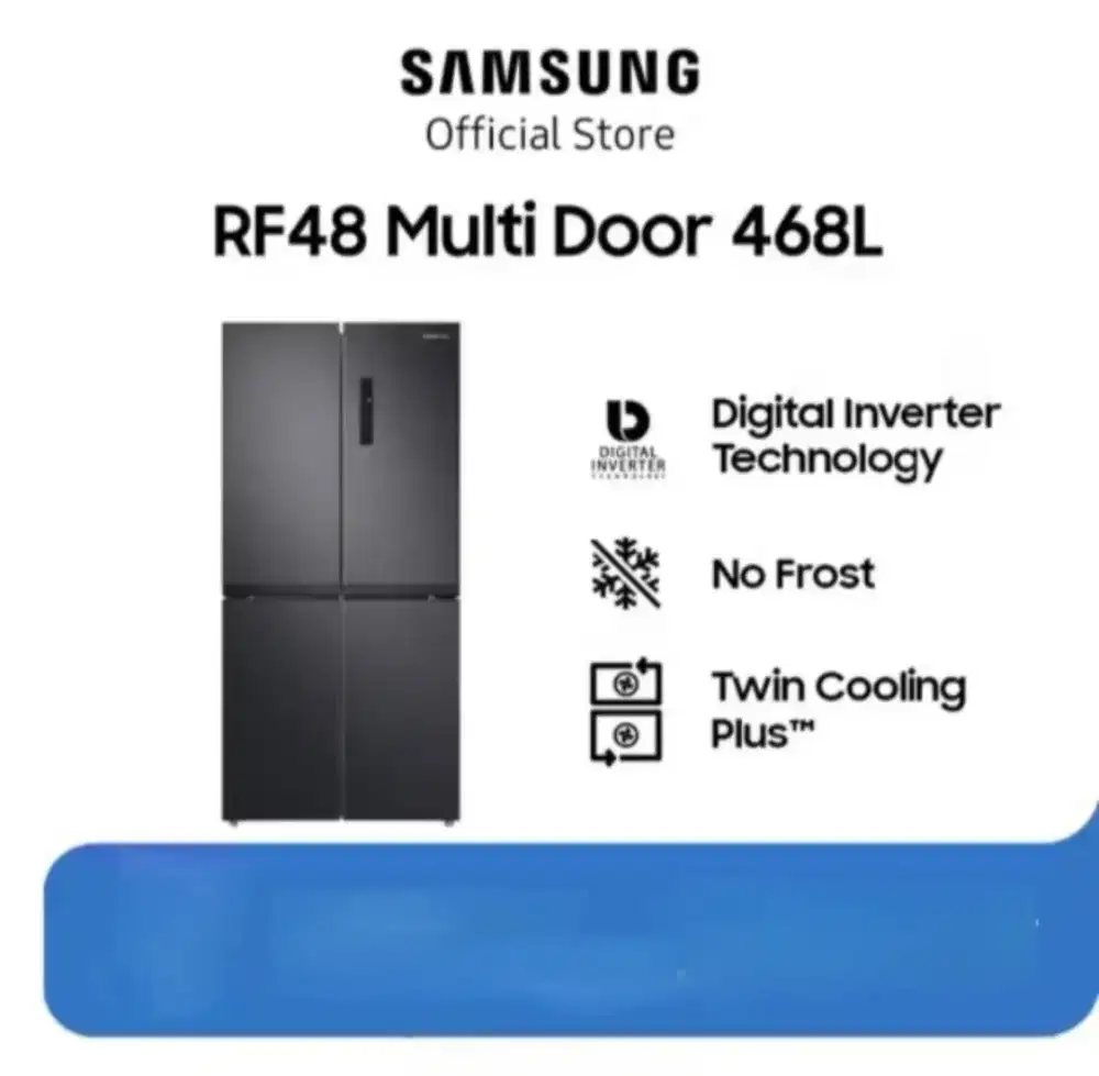 KULKAS 4 PINTU SAMSUNG TWIN COOLING PLUS RF48A4000B4SE