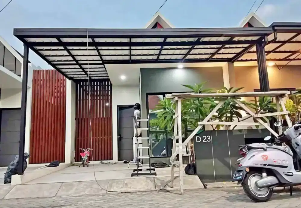 Kanopi baja ringan dan garasi