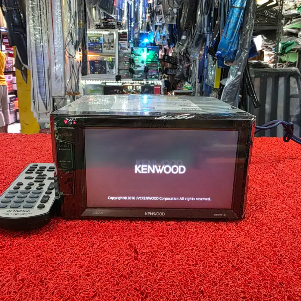 Head Unit KENWOOD DDX316 USB CD Radio FM AM Sudah dipasang Bluetooth
