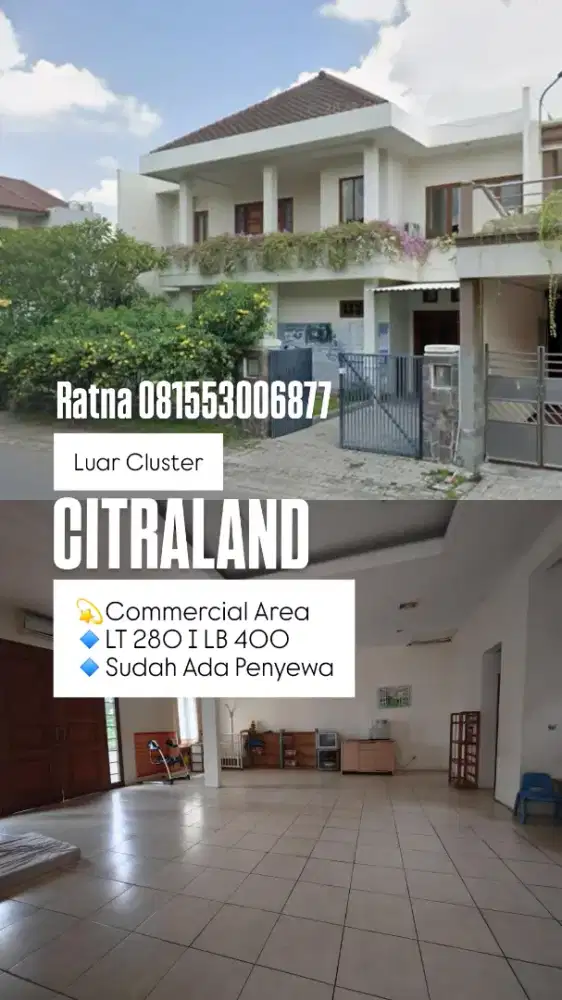 DIJUAL LUAR CLUSTER JALAN KEMBAR CITRALAND UTAMA