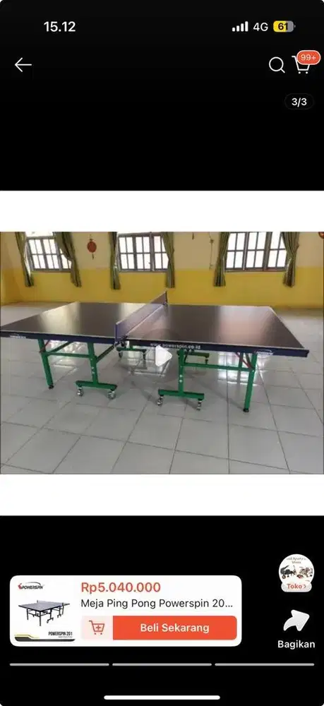 Meja pingpong powerspin 200 tipe 201