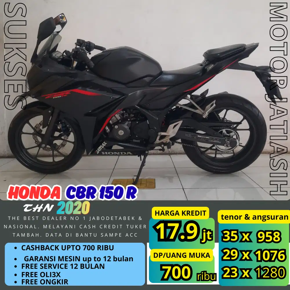 PROMO (SUKSES MOTOR) ANGSURAN TERMURAH DP HONDA CBR 150 R 2020