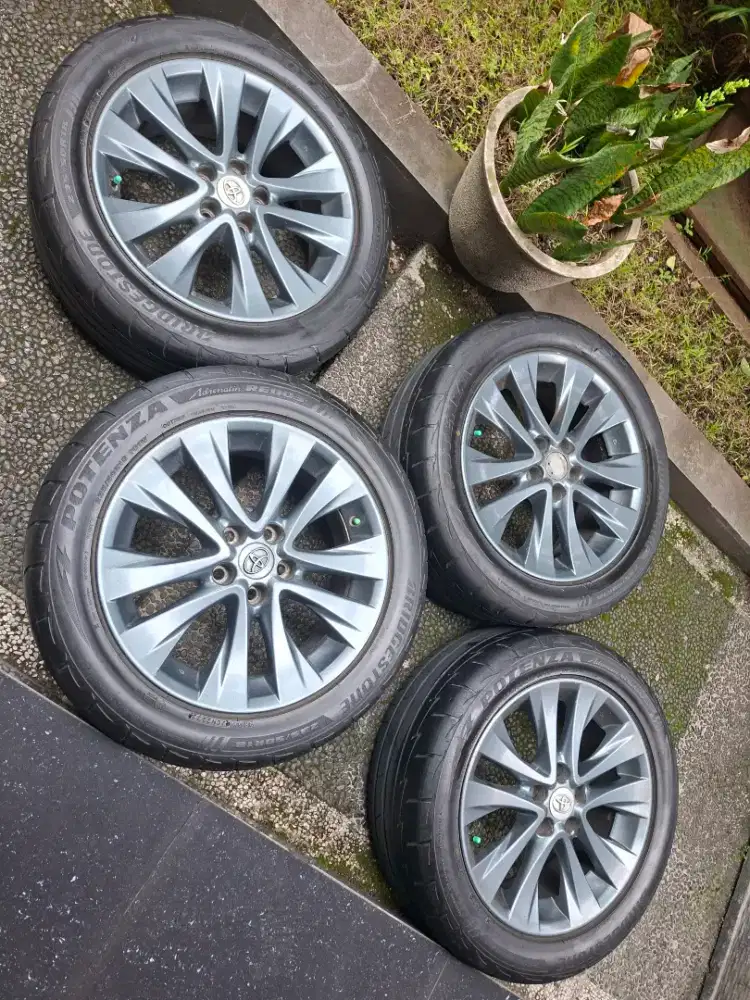 Velg Oem Alphard Original Cabutan Dan Ban Bridgestone 235/50 R18