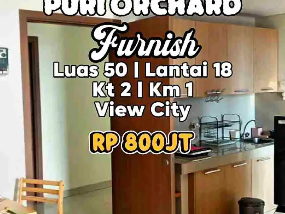 Wilson Dijual apartemen puri orchard furnished lantai 18