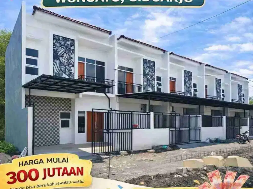 Rumah 2 lantai perbatasan Sukodono bisa kredit inhouse tanpa BI Cheking