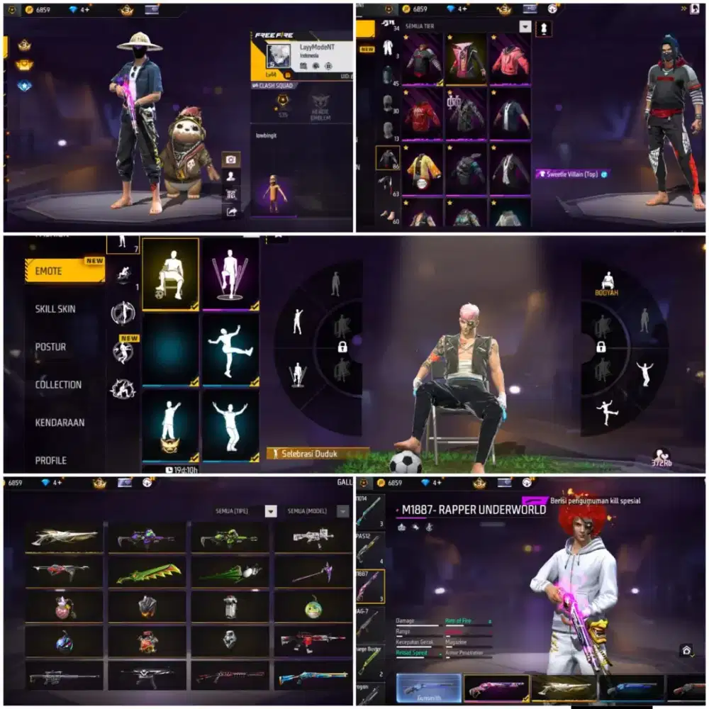 Jual akun ff murah meriah yg minat lansung inbok