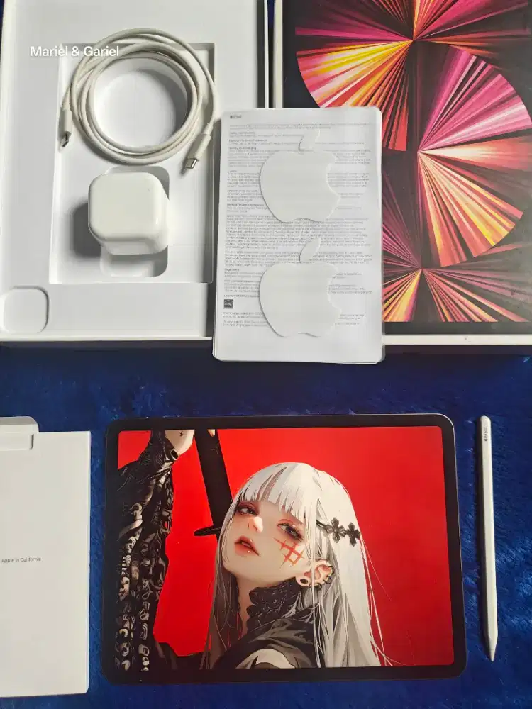 TERMURAH iPad Pro M1 128gb Wifi 3rd Gen 3 Silver + Apple Pen gen 2