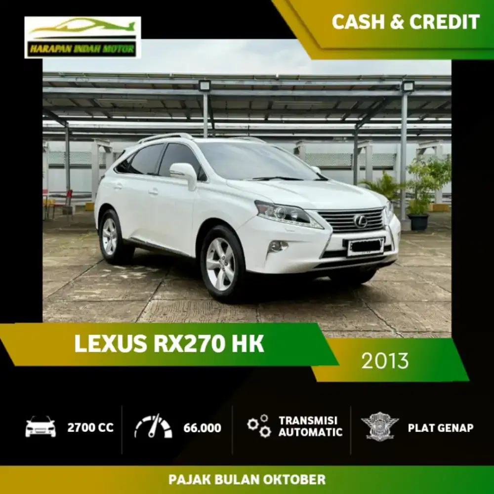 Lexus RX270 RX 270 HK Sunroof 2013 Low KM 66RB Antik