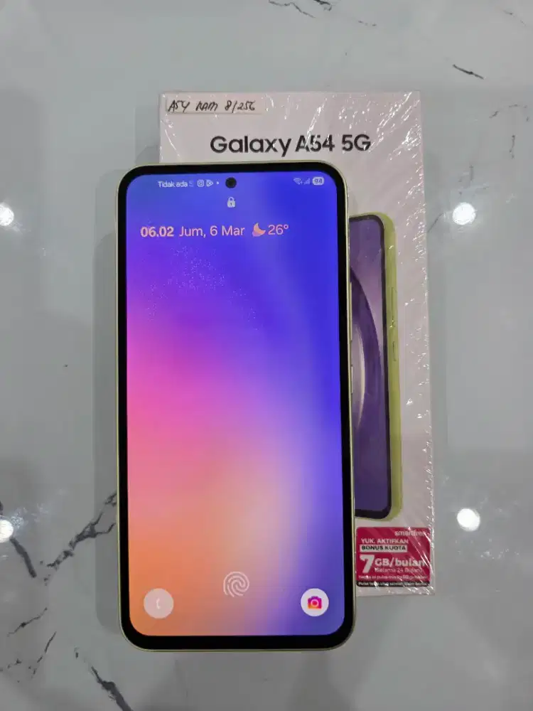 DIJUAL SAMSUNG GALAXY A54 5G AWESOME LIME 8/256 GB LENGKAP MULUS