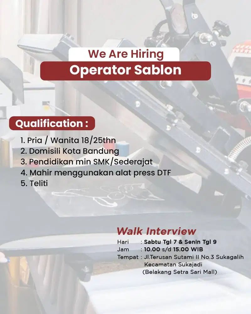 Operator Sablon